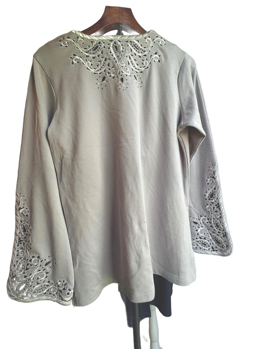 Bob Mackie Wearable Art Embroidered Tunic S - image 5